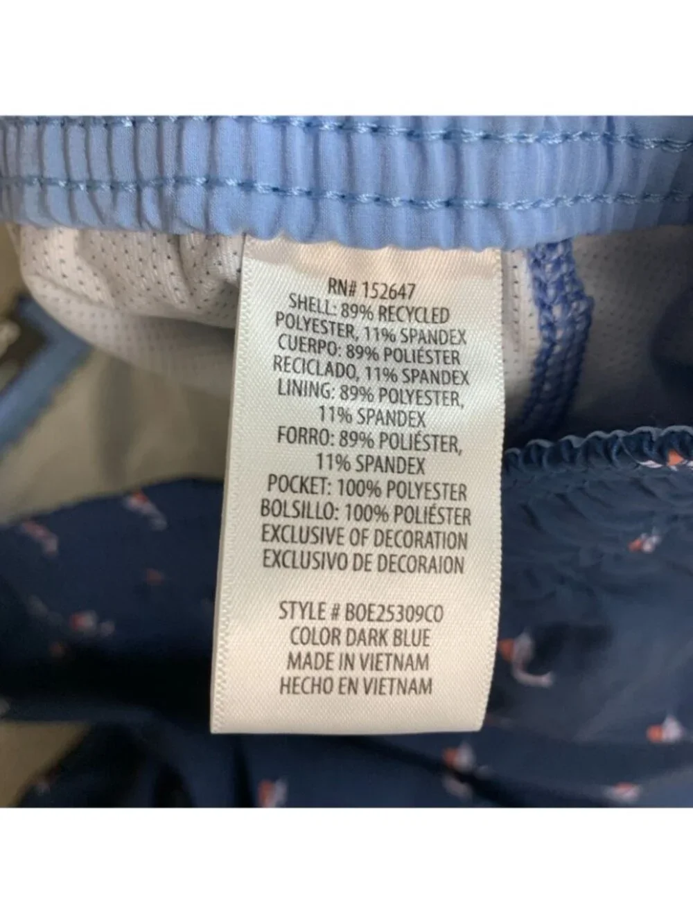 NWT Bonobos Men's XXL Swim Shorts Dark Blue Fish Printed Lined